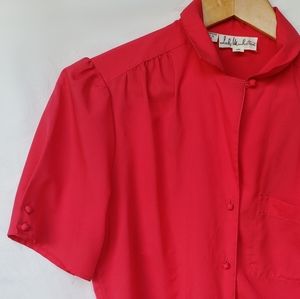 Vintage Lady Manhattan Red Blouse